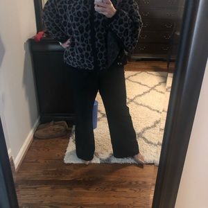 Barefoot Dreams animal print poncho